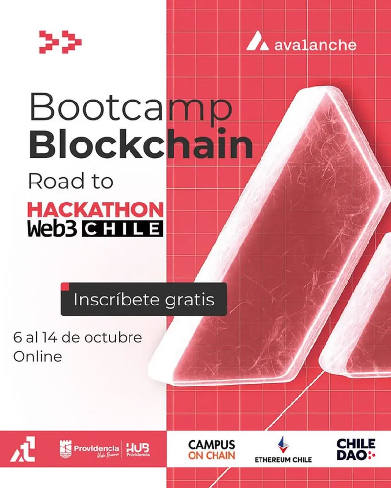 Afiche de archivo del Avalanche Bootcamp de Chile DAO